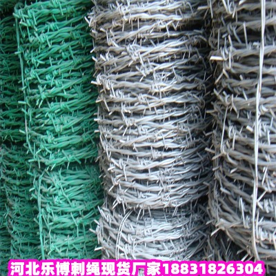 云南鍍鋅刺繩廠家 邵通綠色刺鐵絲 普洱綠色有刺鐵絲網(wǎng)