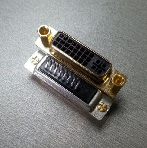 24+5夾板式母座dvi連接器